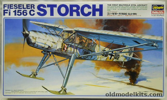 Hasegawa 1/32 Fieseler FI 156C-1 Storch, S21 plastic model kit